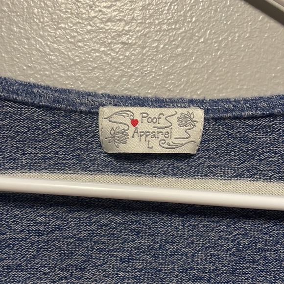 POOF APPAREL 50% cotton V neck faux button sweater - Picture 2 of 4